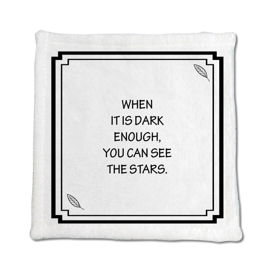 英語 名言 グッズ ハンドタオル When It Is Dark 24 リーフブラック 0mm 0mm ミニタオル オリジナル おすすめ かっこいい 父の日 E8678 オリジナルグッズ専門店ファンクリ 通販 Yahoo ショッピング