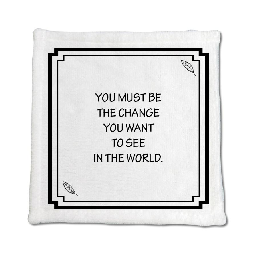英語 名言 グッズ ハンドタオル You Must Be The Change 196 リーフブラック 0mm 0mm ミニタオル オリジナル おすすめ かっこいい E50 オリジナルグッズ専門店ファンクリ 通販 Yahoo ショッピング