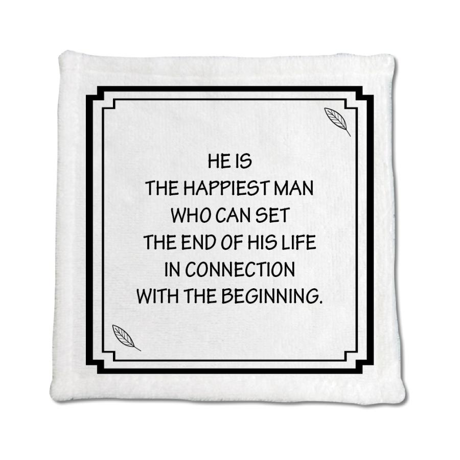 英語 名言 グッズ ハンドタオル He Is The Happiest Man 223 リーフブラック 0mm 0mm ミニタオル オリジナル おすすめ かっこいい E77 オリジナルグッズ専門店ファンクリ 通販 Yahoo ショッピング
