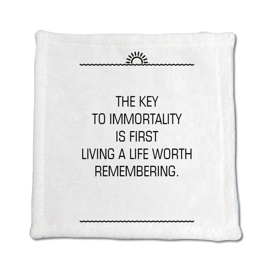英語 名言 グッズ ハンドタオル The Key To Immortality 194 サンライズ 0mm 0mm オリジナル おすすめ かっこいい E9124 オリジナルグッズ専門店ファンクリ 通販 Yahoo ショッピング