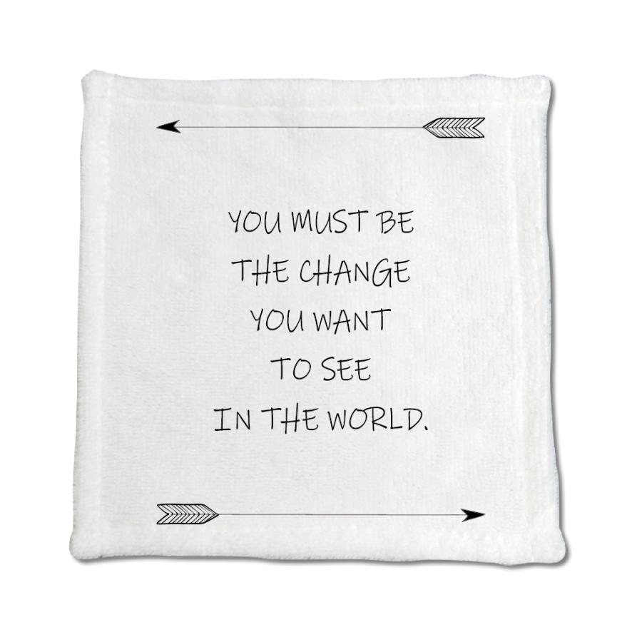 英語 名言 グッズ ハンドタオル You Must Be The Change 196 アロー 0mm 0mm オリジナル おすすめ かっこいい E9402 オリジナルグッズ専門店ファンクリ 通販 Yahoo ショッピング