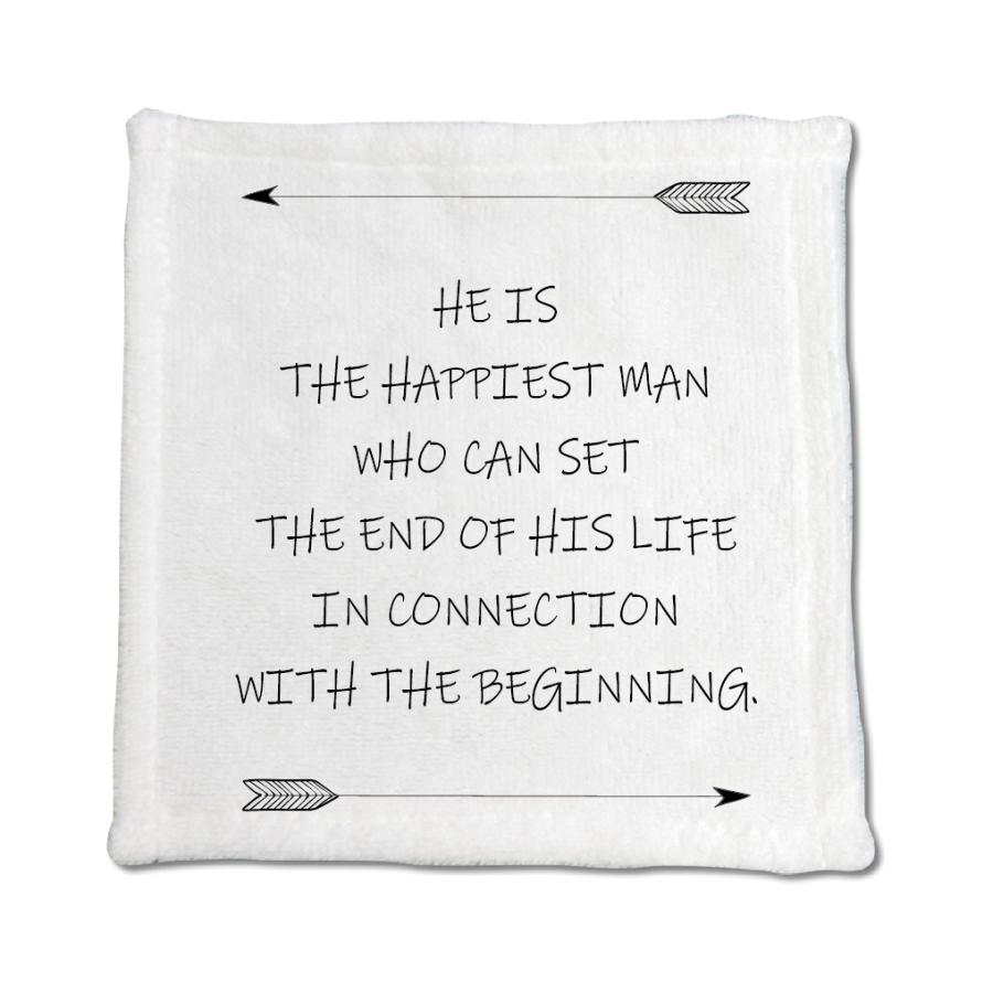 英語 名言 グッズ ハンドタオル He Is The Happiest Man 223 アロー 0mm 0mm オリジナル おすすめ かっこいい E9429 オリジナルグッズ専門店ファンクリ 通販 Yahoo ショッピング