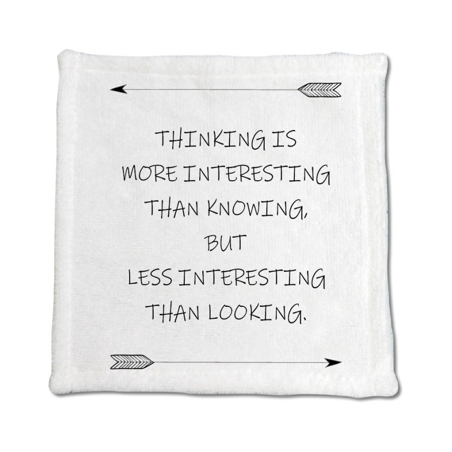 英語 名言 グッズ ハンドタオル Thinking Is More Interesting 229 アロー 0mm 0mm オリジナル Pstv 卒業 E9435 オリジナルグッズ専門店ファンクリ 通販 Yahoo ショッピング