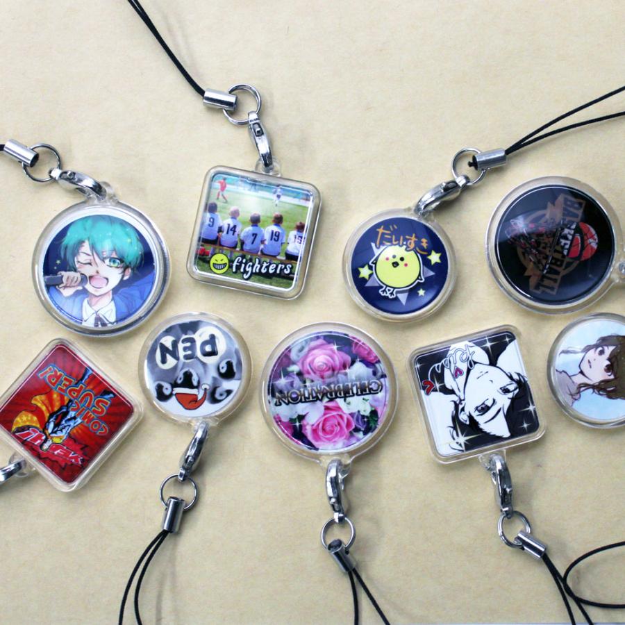 ハメパチ 【 □ ストラップ 】【 □ 20mm丸型 】 【 □ 10個セットOPP袋付】【 □ストラップひも】 手作り プレゼント材料 記念品 押し花 |  | 03