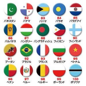 ピンズ（世界の国旗）25mm 61〜120 |  | 02