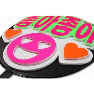 うちわ 片面うちわ(定型メッセージ ●韓● 立体)(好き好き)(ゴシック)ホワイトバック手作り 応援うちわ |  | 01