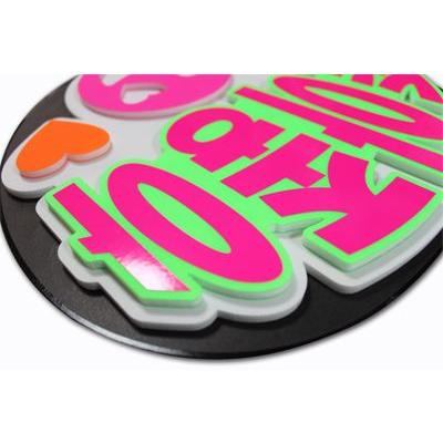 うちわ 片面うちわ(定型メッセージ ●韓● 立体)(好き好き)(ゴシック)ホワイトバック手作り 応援うちわ |  | 02