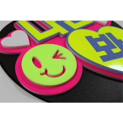 うちわ 片面うちわ(定型メッセージ ●韓● 立体)(私だけ見て)(ゴシック)ピンクバック手作り 応援うちわ |  | 01