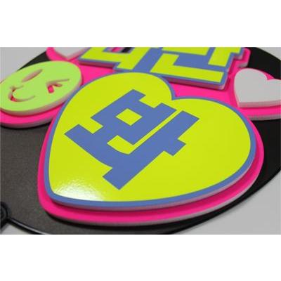 うちわ 片面うちわ(定型メッセージ ●韓● 立体)(私だけ見て)(ゴシック)ピンクバック手作り 応援うちわ |  | 02