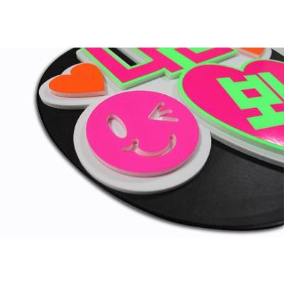 うちわ 片面うちわ(定型メッセージ ●韓● 立体)(私だけ見て)(ゴシック)ホワイトバック手作り 応援うちわ |  | 01