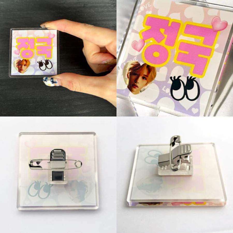 Web deco ネームプレート 【アクリル 正方形　50×50 】【単品】 名札 オーダーメイド 写真 自作 七五三 新入社員 プレゼント 新入生 歓迎会 記念品 |  | 01