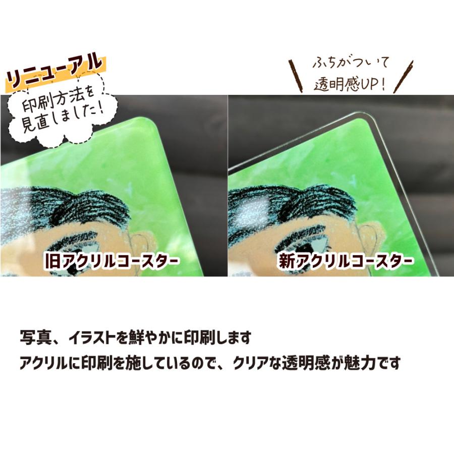 Web deco コースター【 アクリル 】【 丸型 4枚1セット 】 名入れ