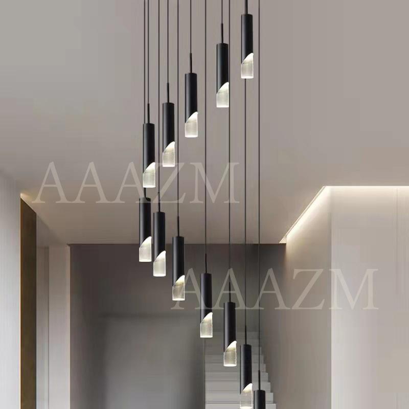 AAAZM ペンダントライト LED電球 おしゃれ 北欧和室 円筒形 縦長 棒状