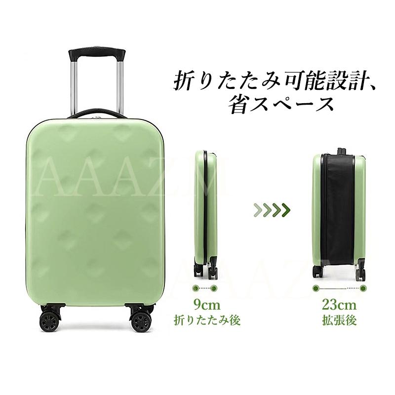 スーツケース 折りたたみ 軽量 キャリーケース キャリーバッグ 機内持ち込み 大容量 コンパクト 旅行 S M Lサイズ おしゃれ 出張 45L 62L ビジネス_3