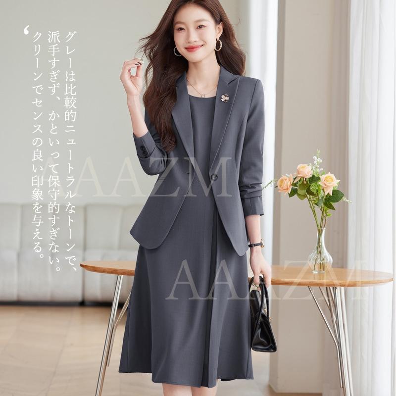 スーツ ビジネススーツ レディース スカート 膝丈 制服OL 上下セット
