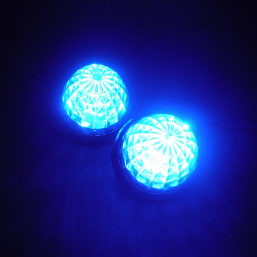 トラック用 サイド マーカー 16LED 24V用 ブルー 標識 ランプ 汎用 10