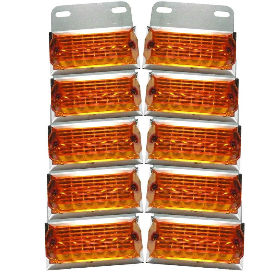 トラック用 サイド マーカー 角型 12 LED 24V用 標識 ランプ