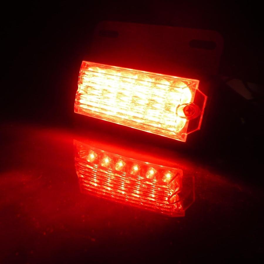 トラック用 サイド マーカー 角型 12 LED 24V用 標識 ランプ 汎用 10個