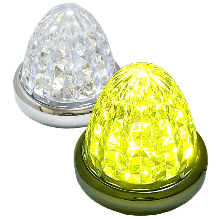 24V トラック用 LED マーカーランプ サイド マーカー 8面クリスタル