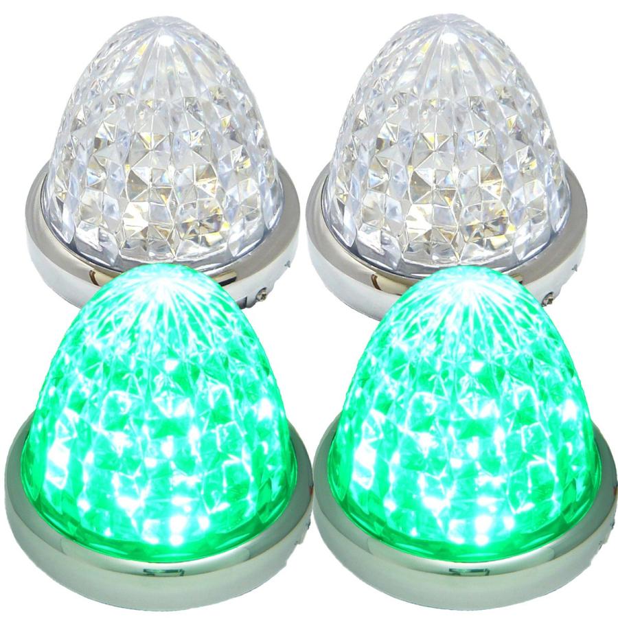 24V トラック用 LED マーカーランプ サイド マーカー 8面クリスタル