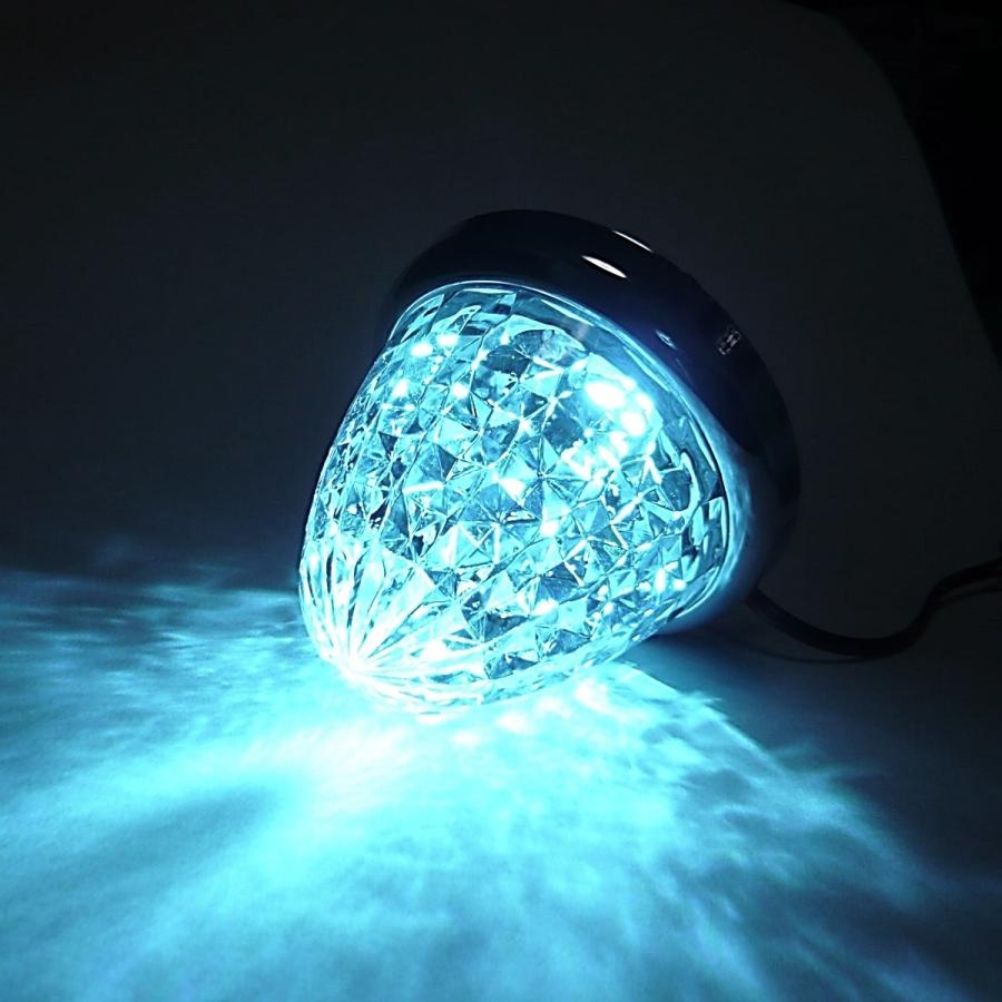 24V トラック用 LED マーカーランプ サイド マーカー 8面クリスタル