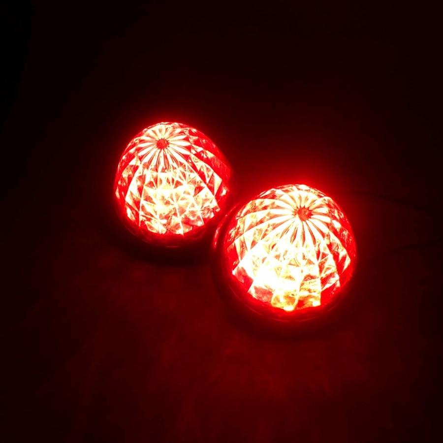 24V トラック用 LED マーカーランプ サイド マーカー 8面クリスタル