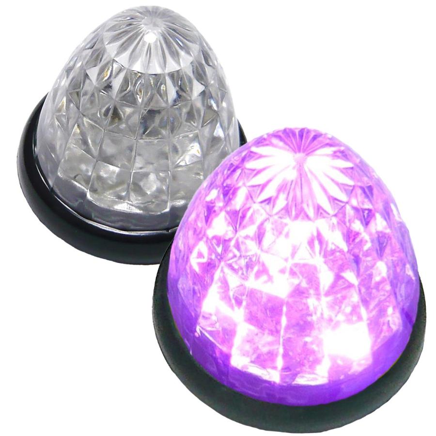 トラック用 マーカーランプ サイド マーカー ピンク LED 24V用 16LED