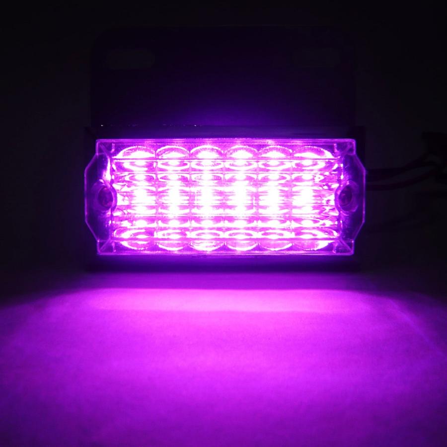 紫色マーカー ピンクボディ トラック用 サイド マーカー 角型 12 LED 24V 用 クリアレンズ 汎用 10