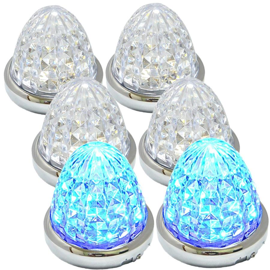 24V トラック用 LED マーカーランプ サイド マーカー 8面クリスタル