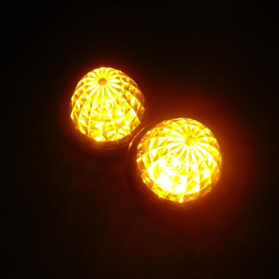 24V トラック用 LED マーカーランプ サイド マーカー 8面クリスタル