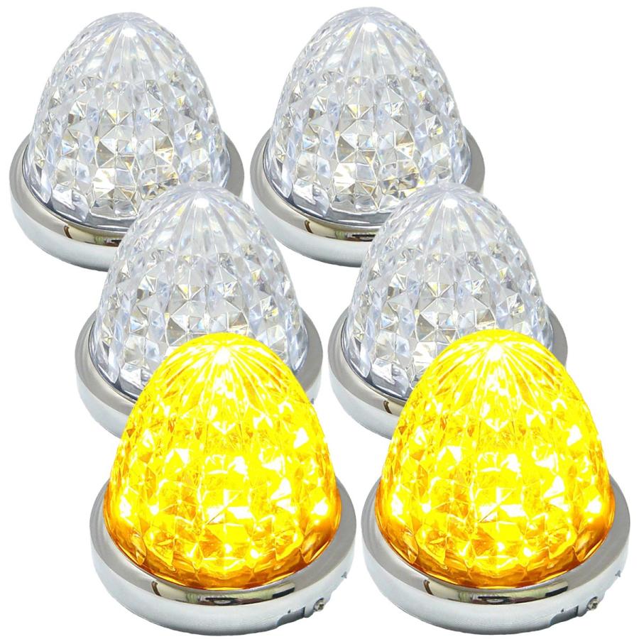24V トラック用 LED マーカーランプ サイド マーカー 8面クリスタル