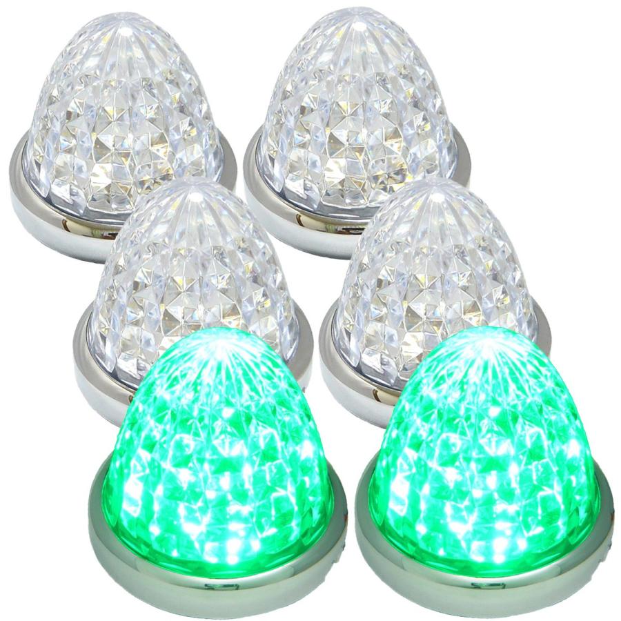 24V トラック用 LED マーカーランプ サイド マーカー 8面クリスタル
