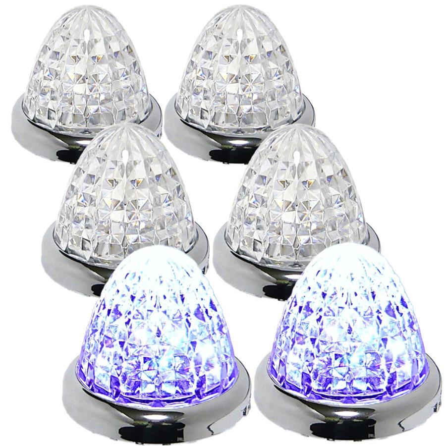 24V トラック用 LED マーカーランプ サイド マーカー 8面クリスタル