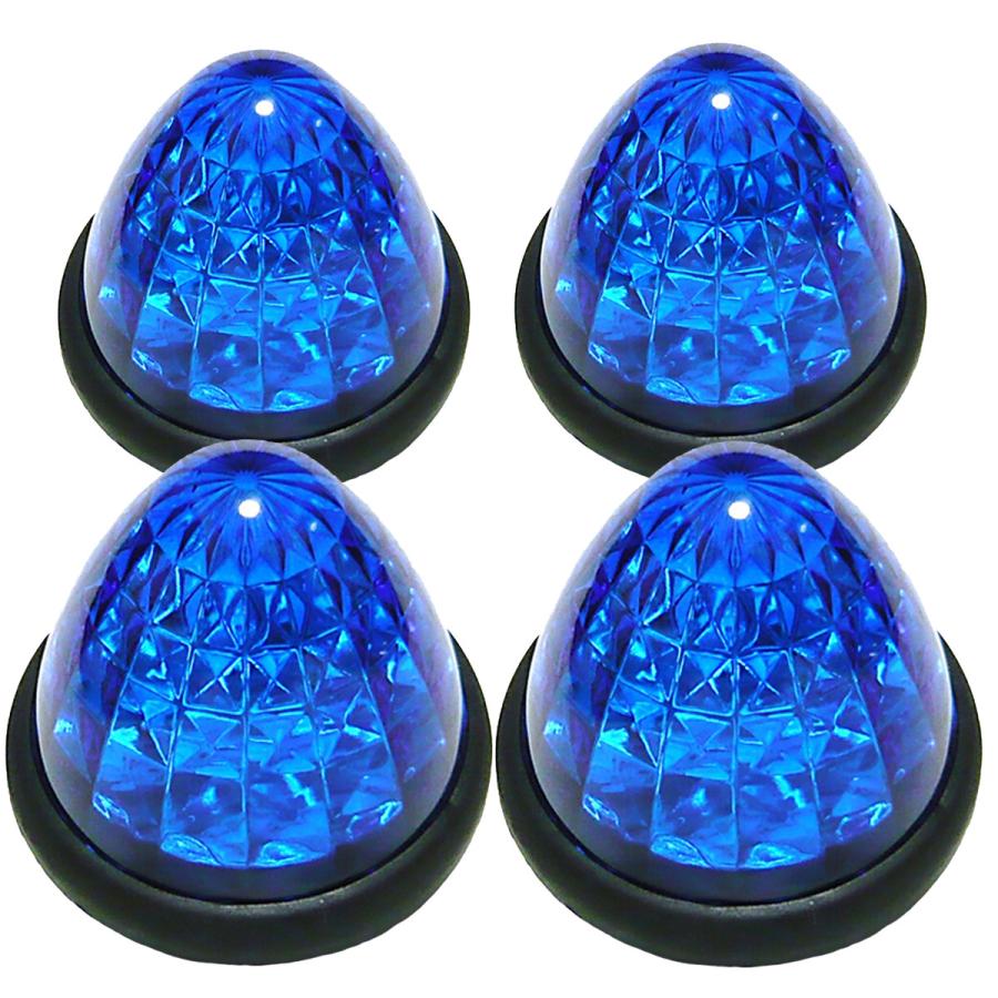 激光 マーカー LED ブルー 16個セット トラック用 マーカーランプ LED サイド マーカー 16LED 24V 用 汎用