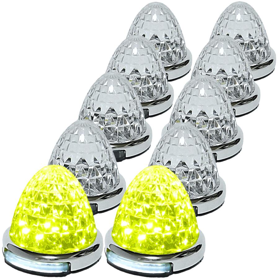 12V 24V トラック用 LED マーカーランプ 路肩灯機能付 サイド マーカー