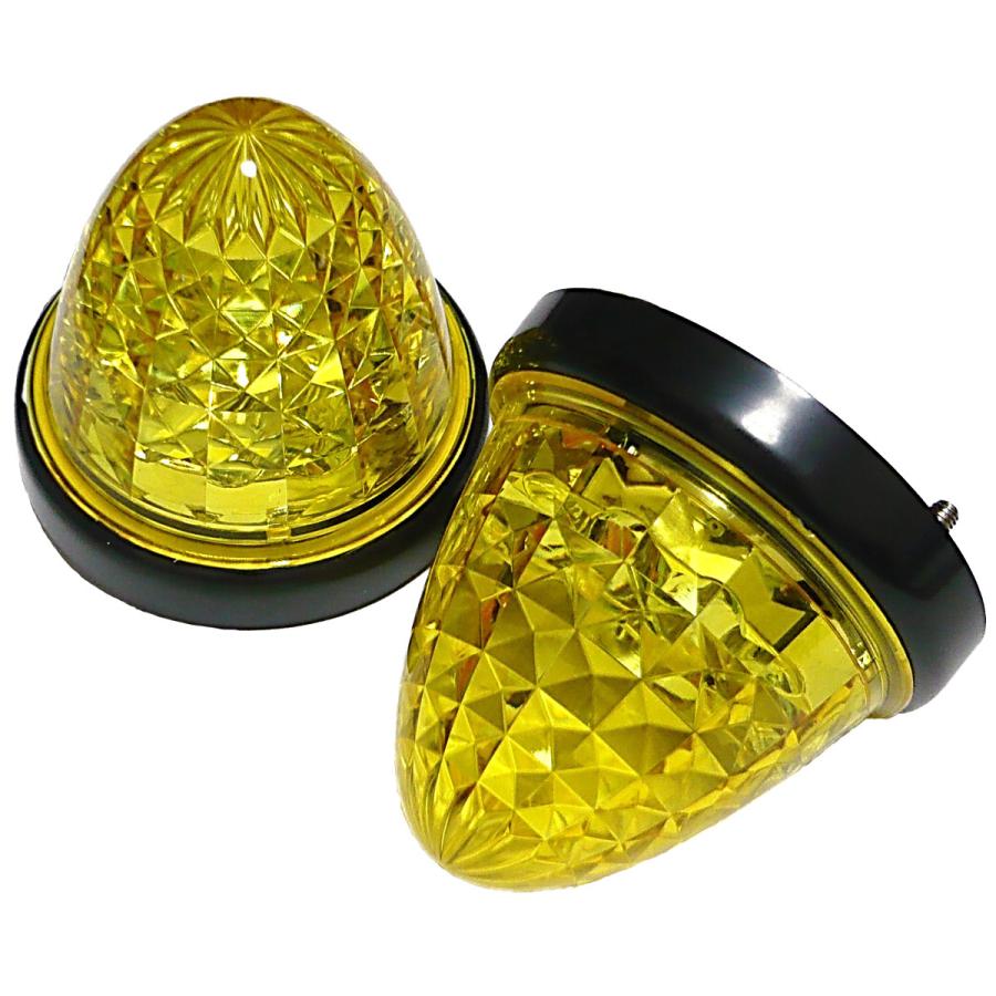 マーカーランプ（イエロー）10個入り トラック サイドマーカー LED 24V 丸型 10個 セット マーカー
