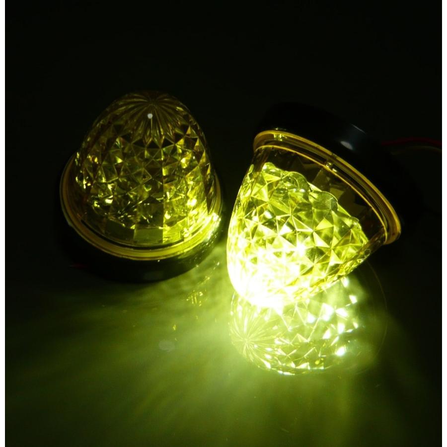 マーカーランプ（イエロー）10個入り トラック サイドマーカー LED 24V 丸型 10個 セット マーカー