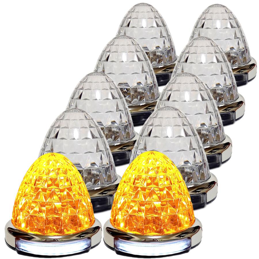 12V 24V トラック用 LED マーカーランプ 路肩灯機能付 サイド マーカー