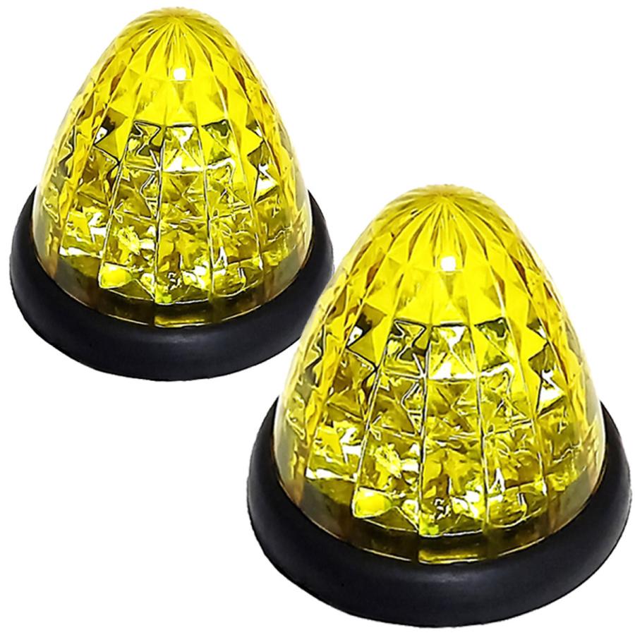 LEDイエローマーカー新車外しの美品16個セットトラック24v トラック サイドマーカー LED 24V 丸型 10個 セット マーカー