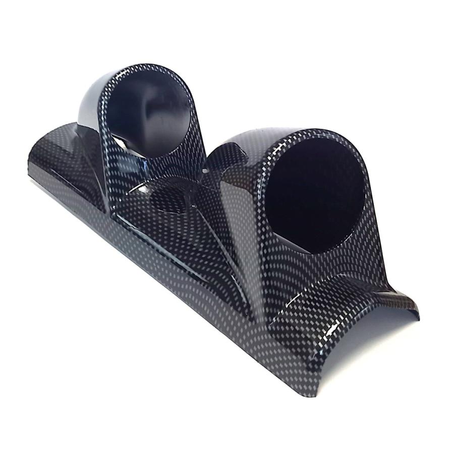 60φ用 2連 カーボン柄 ピラー 右用 メーターホルダー メーターカバー