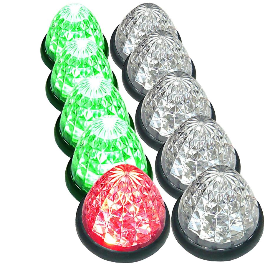 トラック用 マーカーランプ サイドマーカー 16LED 24V 用 標識 ランプ