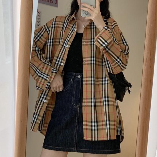 シャツ レディース シャツブラウス チェック柄 トップス チェックシャツ レディース ビッグシルエットシャツ レディース トップス シャツ ブラウス 袖あり 長袖 Hor パーティードレス ワンピースhorai 通販 Yahoo ショッピング