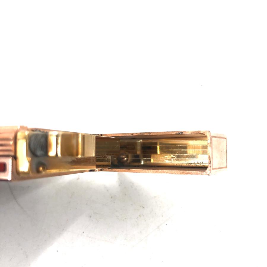 S.T.Dupont デュポン ガスライター 赤茶 マーブル ピンクゴールド 