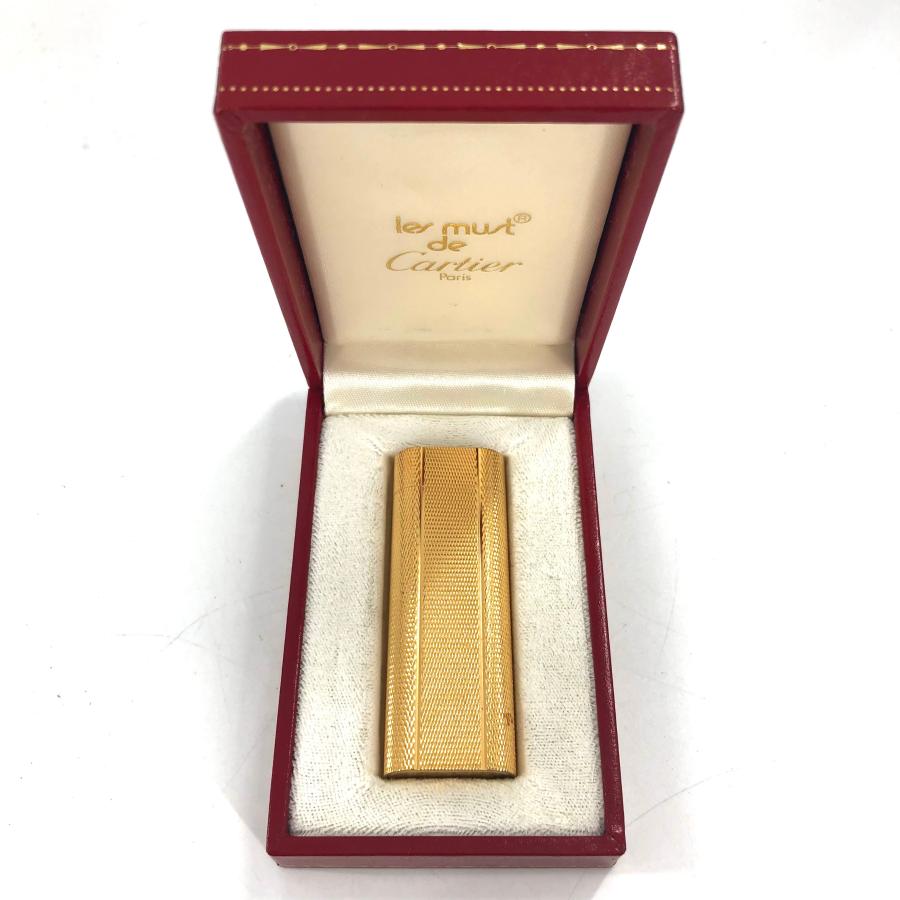☆カルティエ Cartier ガス ライター 箱付 ゴールドカラー