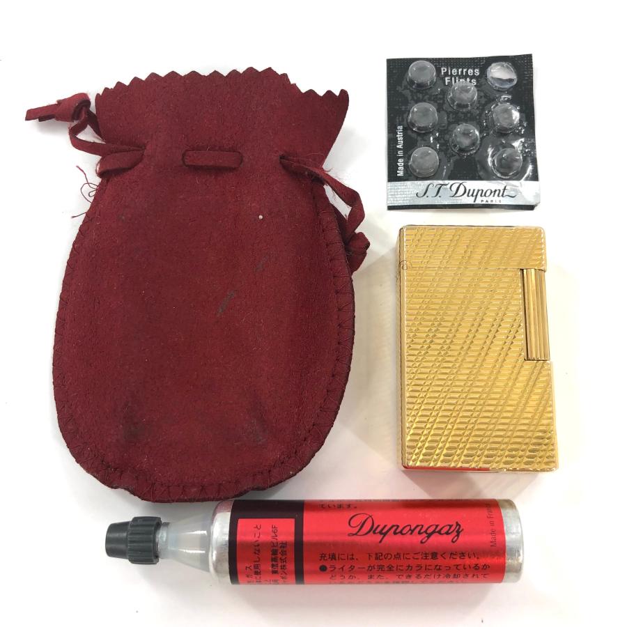 S.T.Dupont エステーデュポン ローラー式 ガスライター スクエア型 
