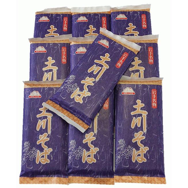 岩手名物 土川そば 蕎麦 乾麺 300g 10袋箱入りセット（Yahoo!・スマイルギフトショップ ファン）