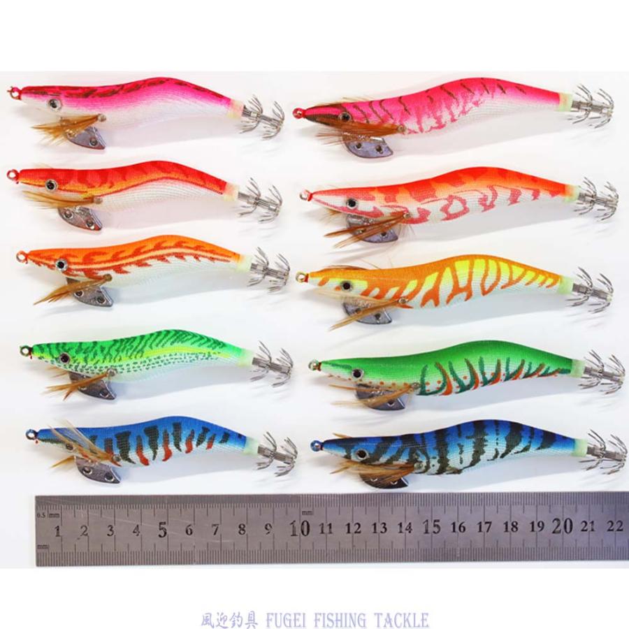 釣具 エギング ラトル入り 夜光 エギ 2.5/3.0号 10個 Y20egi2530h10xgC 