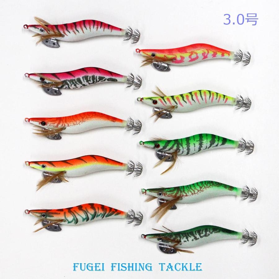 釣具 仕掛け エギ 2.5/3.0号 20本 セット 夜光 イカ釣り エギング 餌木