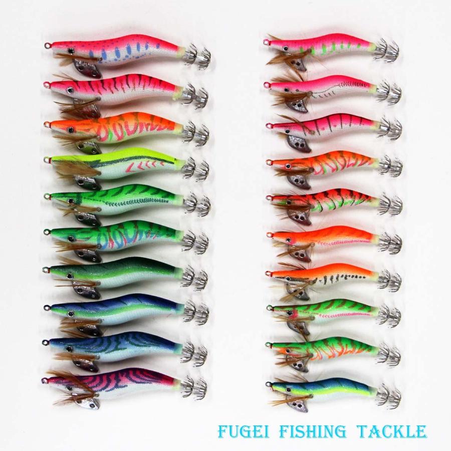 釣具 仕掛け 夜光 エギ 餌木 20本 セット 2.0号/2.5号 Y20egi2025h20kC