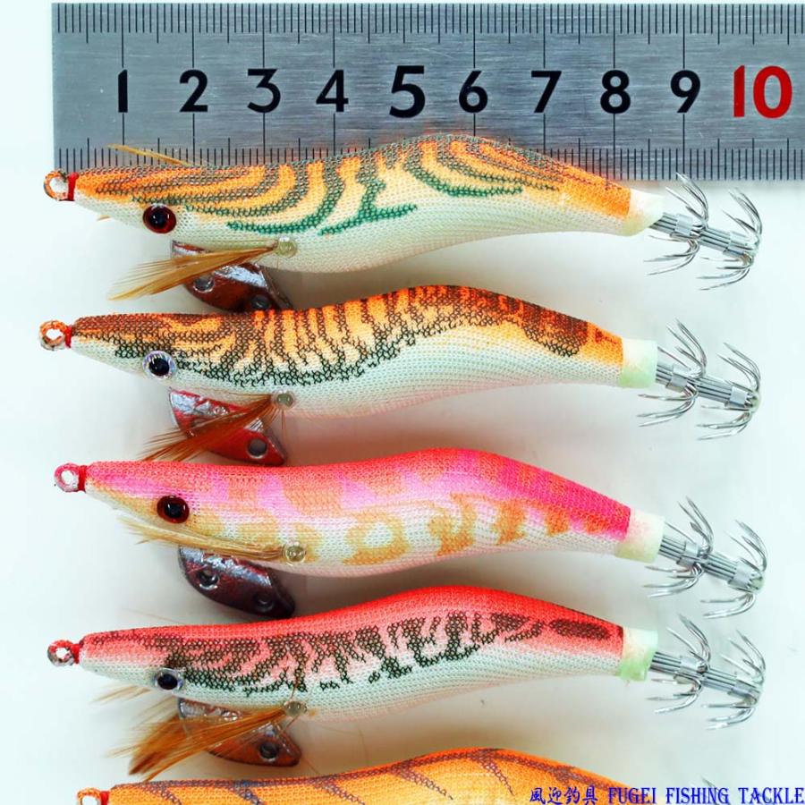 釣具 仕掛け 夜光 エギ 2.5号 ピンク・オレンジ系 10個 セット イカ